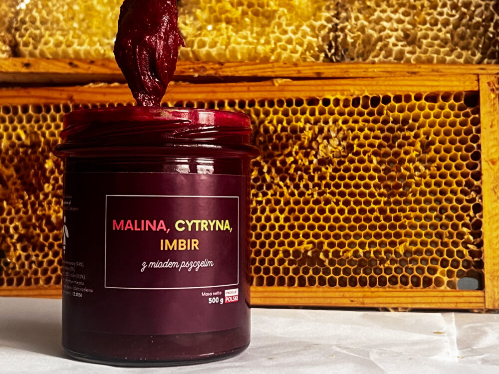 Miód z cytryną, maliną i imbirem